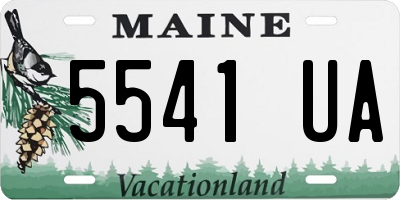 ME license plate 5541UA