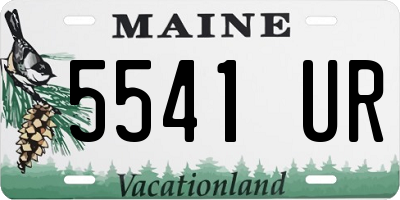 ME license plate 5541UR