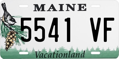 ME license plate 5541VF