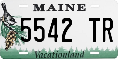 ME license plate 5542TR