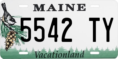 ME license plate 5542TY
