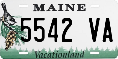 ME license plate 5542VA