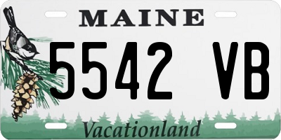 ME license plate 5542VB