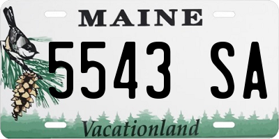 ME license plate 5543SA