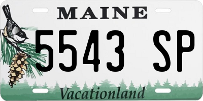 ME license plate 5543SP
