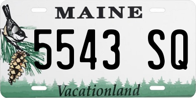 ME license plate 5543SQ
