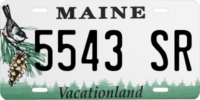 ME license plate 5543SR