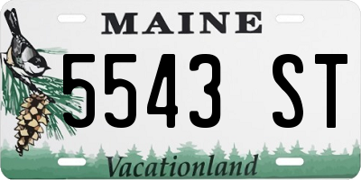 ME license plate 5543ST