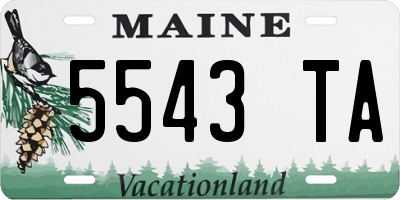 ME license plate 5543TA