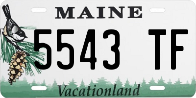 ME license plate 5543TF