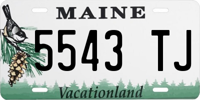 ME license plate 5543TJ