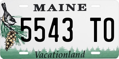 ME license plate 5543TO