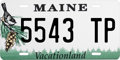 ME license plate 5543TP