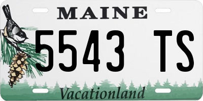 ME license plate 5543TS