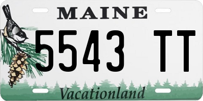 ME license plate 5543TT