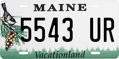 ME license plate 5543UR