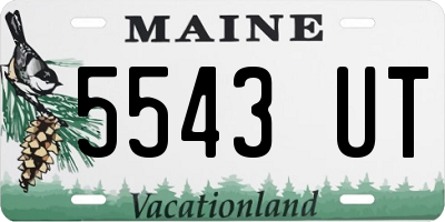 ME license plate 5543UT