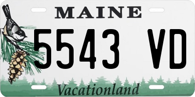 ME license plate 5543VD