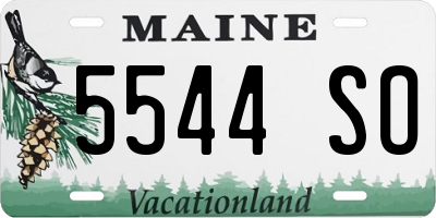 ME license plate 5544SO