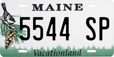 ME license plate 5544SP
