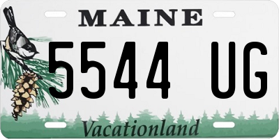 ME license plate 5544UG