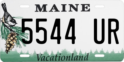 ME license plate 5544UR