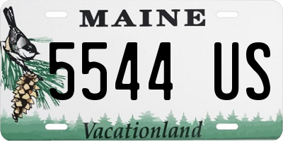 ME license plate 5544US