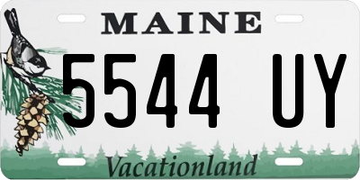 ME license plate 5544UY