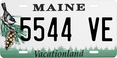 ME license plate 5544VE