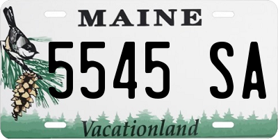 ME license plate 5545SA
