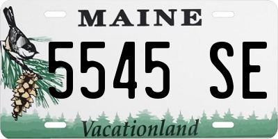 ME license plate 5545SE