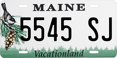ME license plate 5545SJ