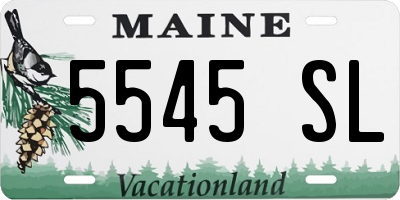 ME license plate 5545SL