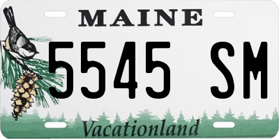 ME license plate 5545SM