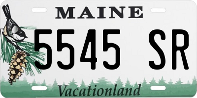 ME license plate 5545SR