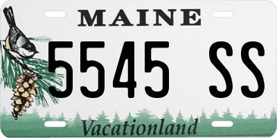 ME license plate 5545SS