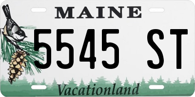 ME license plate 5545ST
