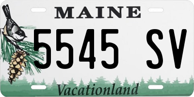 ME license plate 5545SV