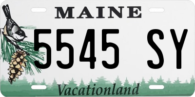 ME license plate 5545SY