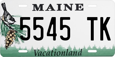 ME license plate 5545TK