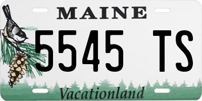 ME license plate 5545TS