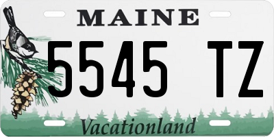 ME license plate 5545TZ