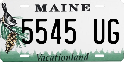 ME license plate 5545UG