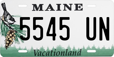 ME license plate 5545UN