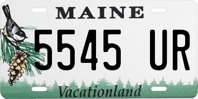 ME license plate 5545UR