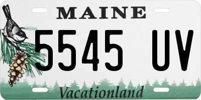 ME license plate 5545UV