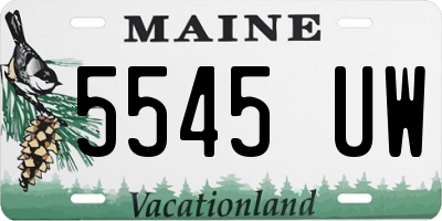 ME license plate 5545UW
