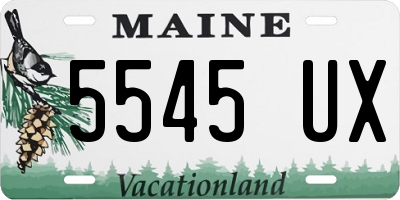 ME license plate 5545UX