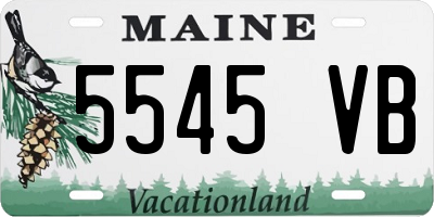 ME license plate 5545VB