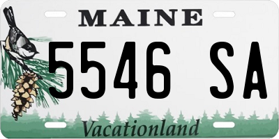 ME license plate 5546SA